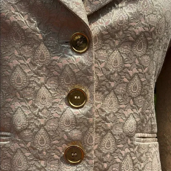 MICHAEL Michael Kors Cream Tailored Blazer pale, pink and white gold - Picture 6 of 16